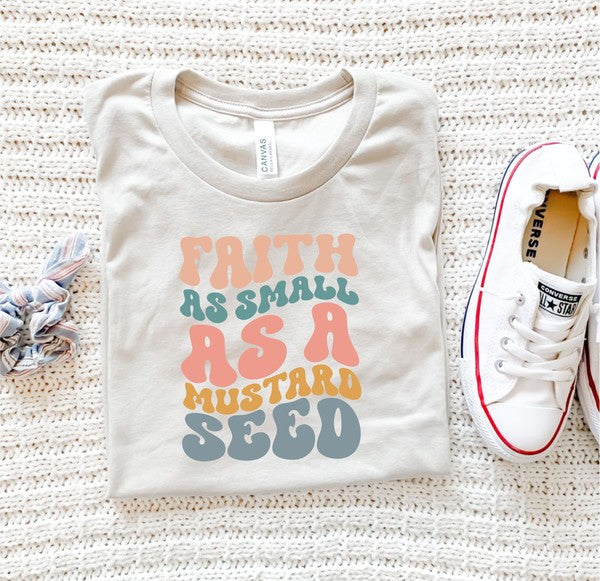Faith As Small As A Mustard Seed Colorful Groovy T-shirt