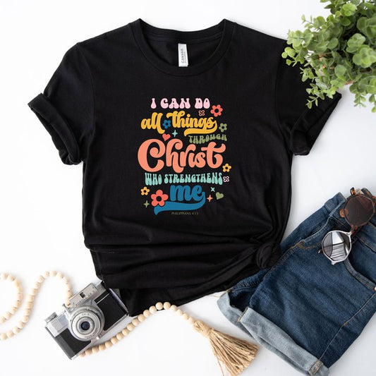 I Can Do All Things Colorful Short Sleeve Tee