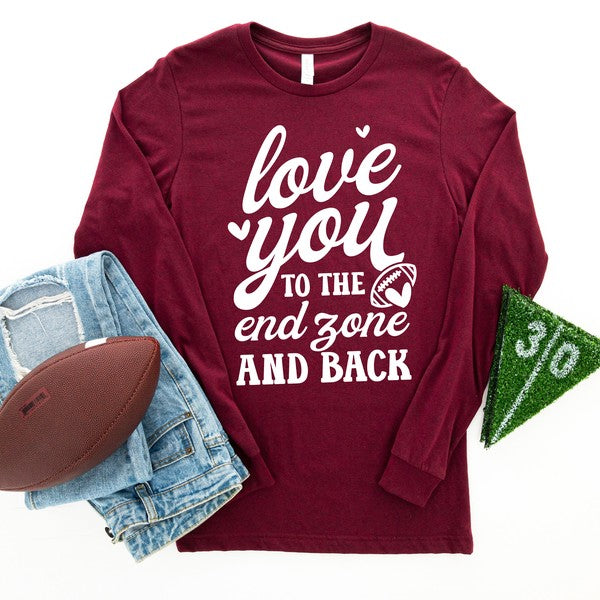 To The End Zone And Back Long Sleeve Graphic Tee