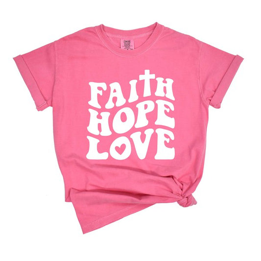 Faith Hope Love Garment Dyed Tee